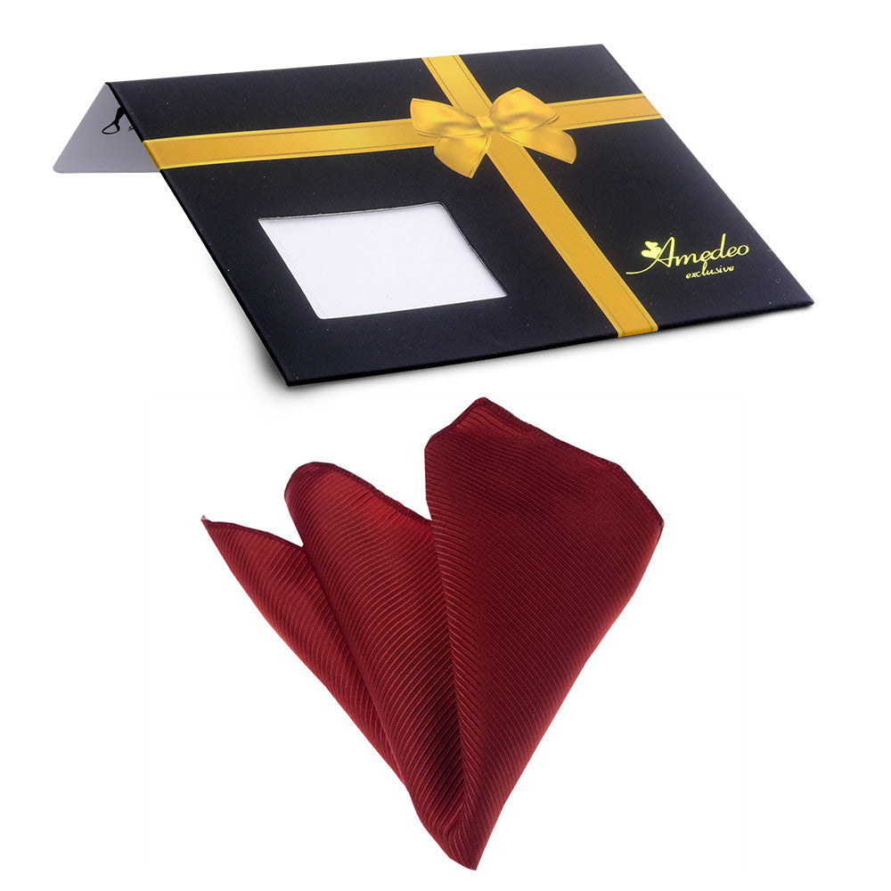 Red Mens Pocket Square - Premium Silk Handkerchiefs for Suits