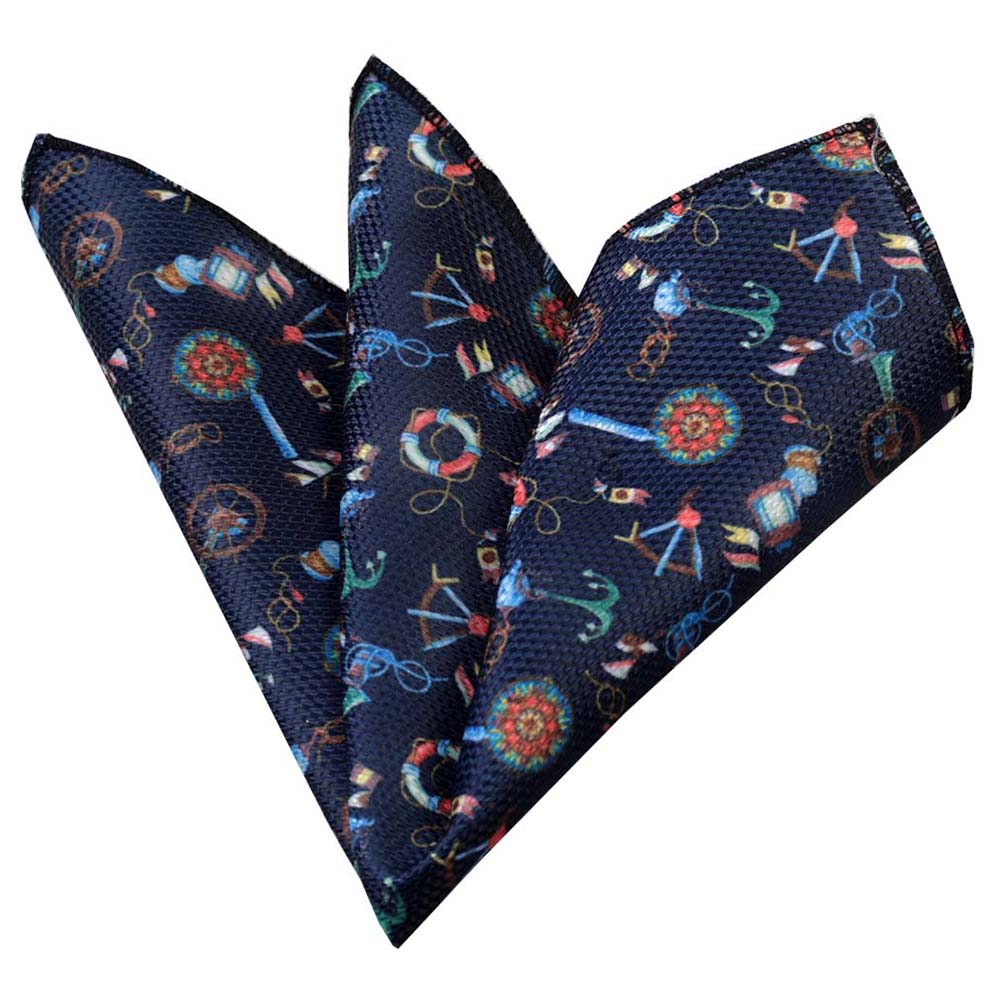 Multi Color Funky Style Mens Pocket Square - Premium Silk