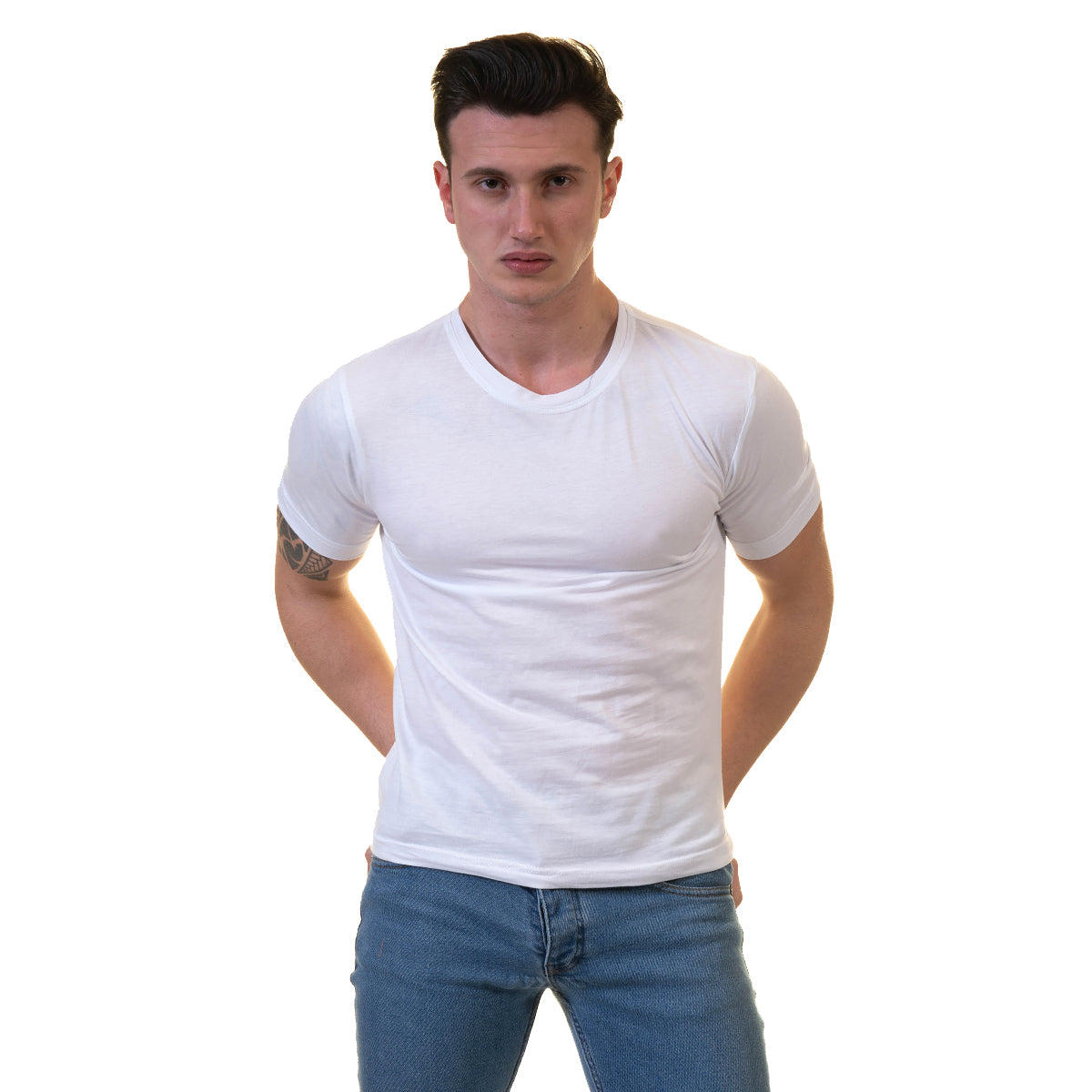 White European Made & Designed Premium Quality T-Shirt - Crew Neck