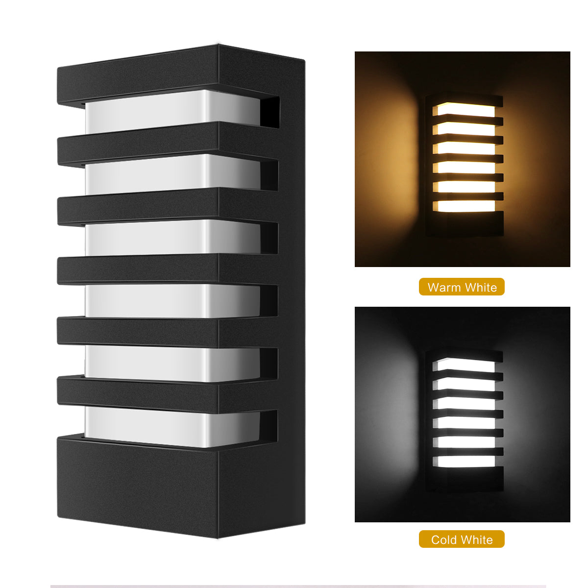 Modern Cuboid 15W Wall Light Waterproof Warm White