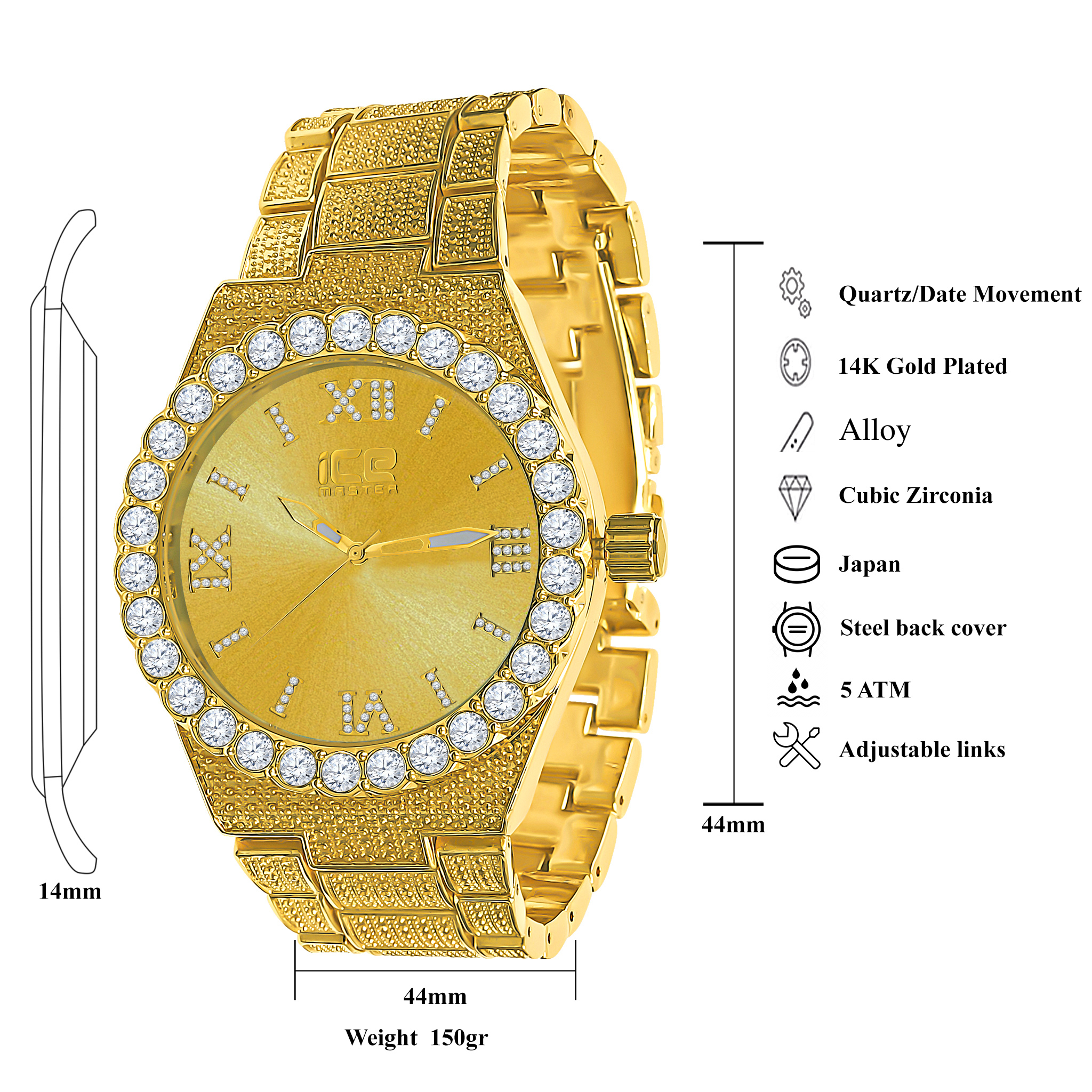 STYLIN' HIP HOP METAL Watch | 562722