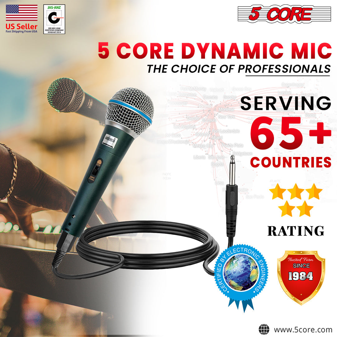 5 CORE Premium Vocal Dynamic Cardioid Handheld Microphone