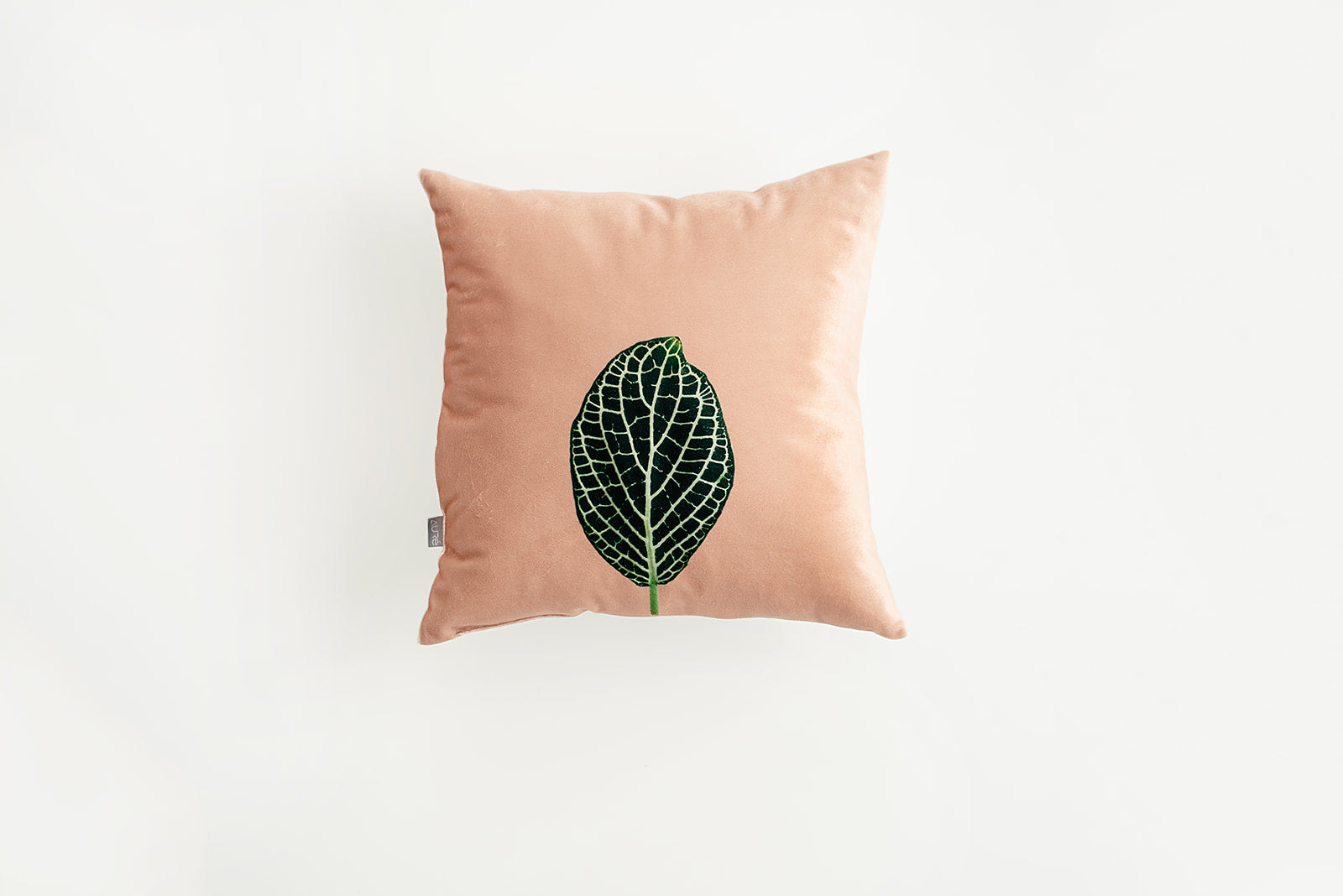 Blush Velvet Mosaic Leaf Pillow, Father's Day Gift