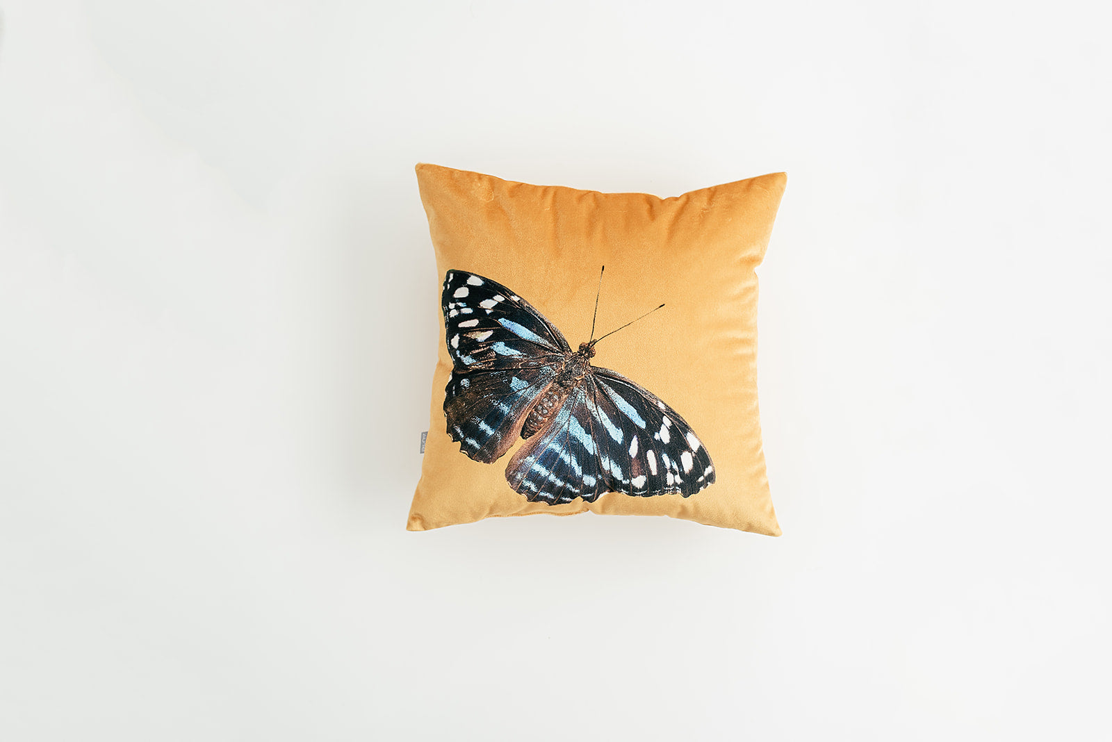 Golden Velvet Butterfly Pillow, Father's Day Gift, Boho Throw Pillow