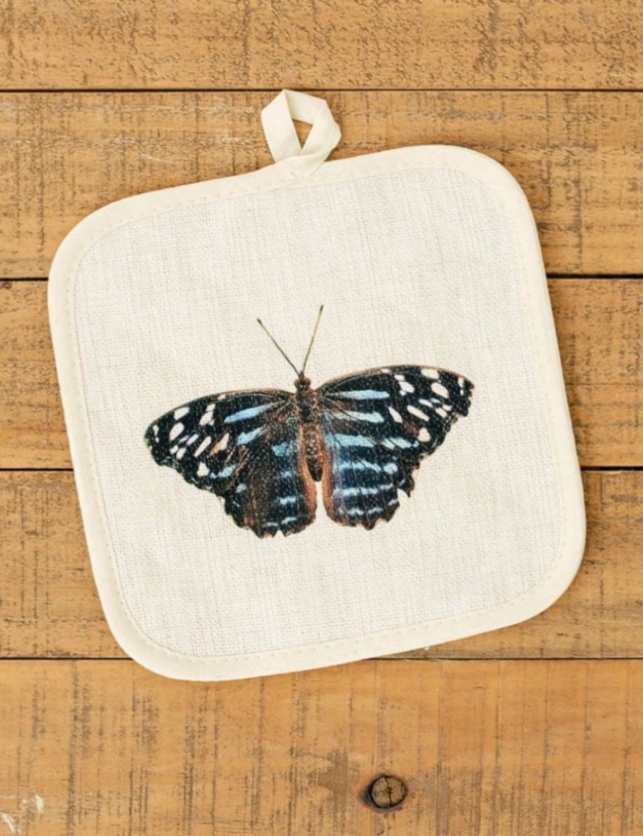 Blue Butterfly Pot Holder, Father's Day Gift