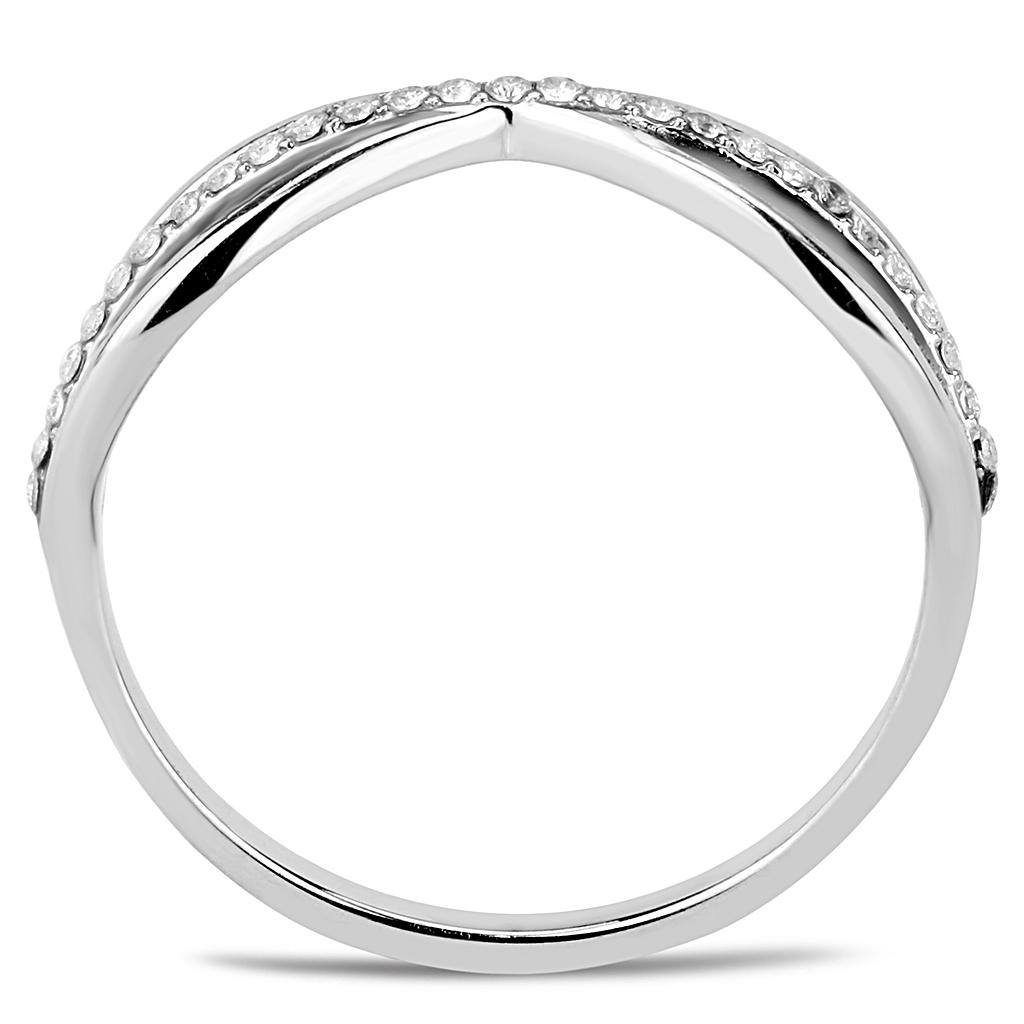 Women Stainless Steel Cubic Zirconia Rings DA046