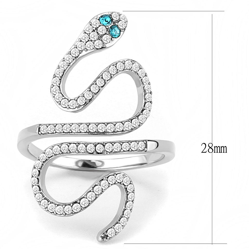 Women Stainless Steel Synthetic Crystal Rings