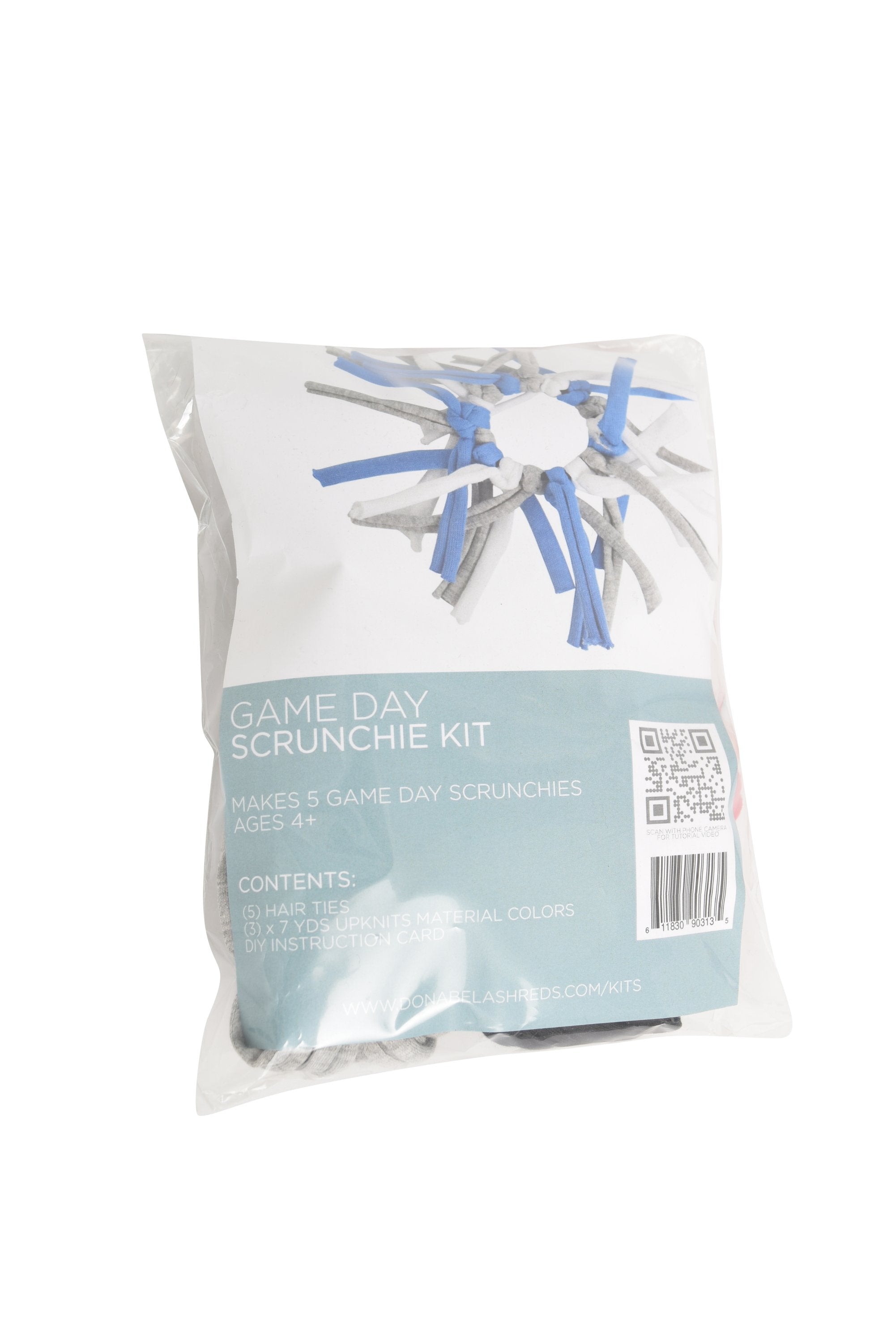 Game Day Royal/White/Gray Eco DIY Scrunchie Kit