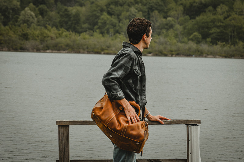 The Dagny Weekender | Large Leather Duffle Bag