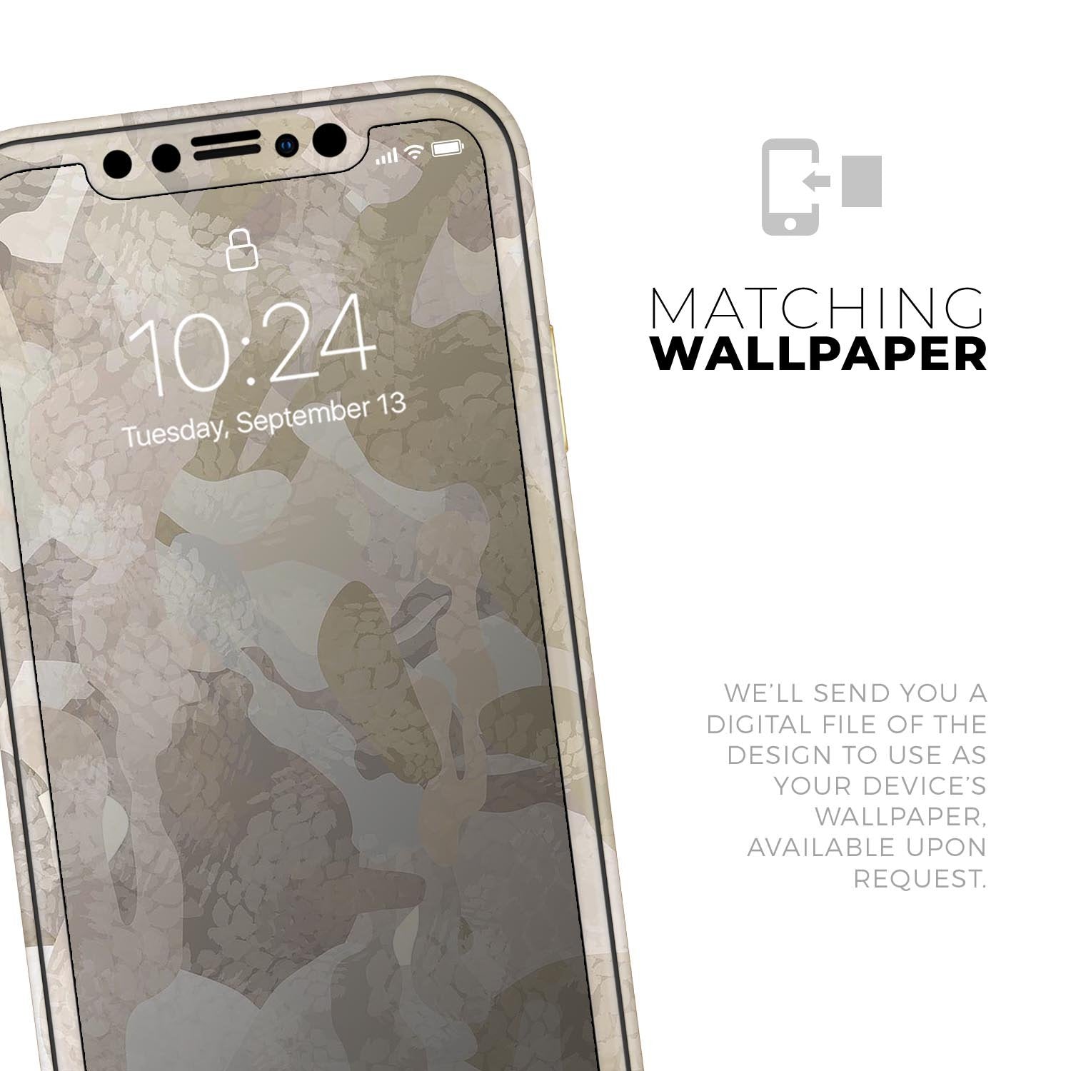 Desert Camouflage V2 - Skin-Kit compatible with the Apple iPhone 13,