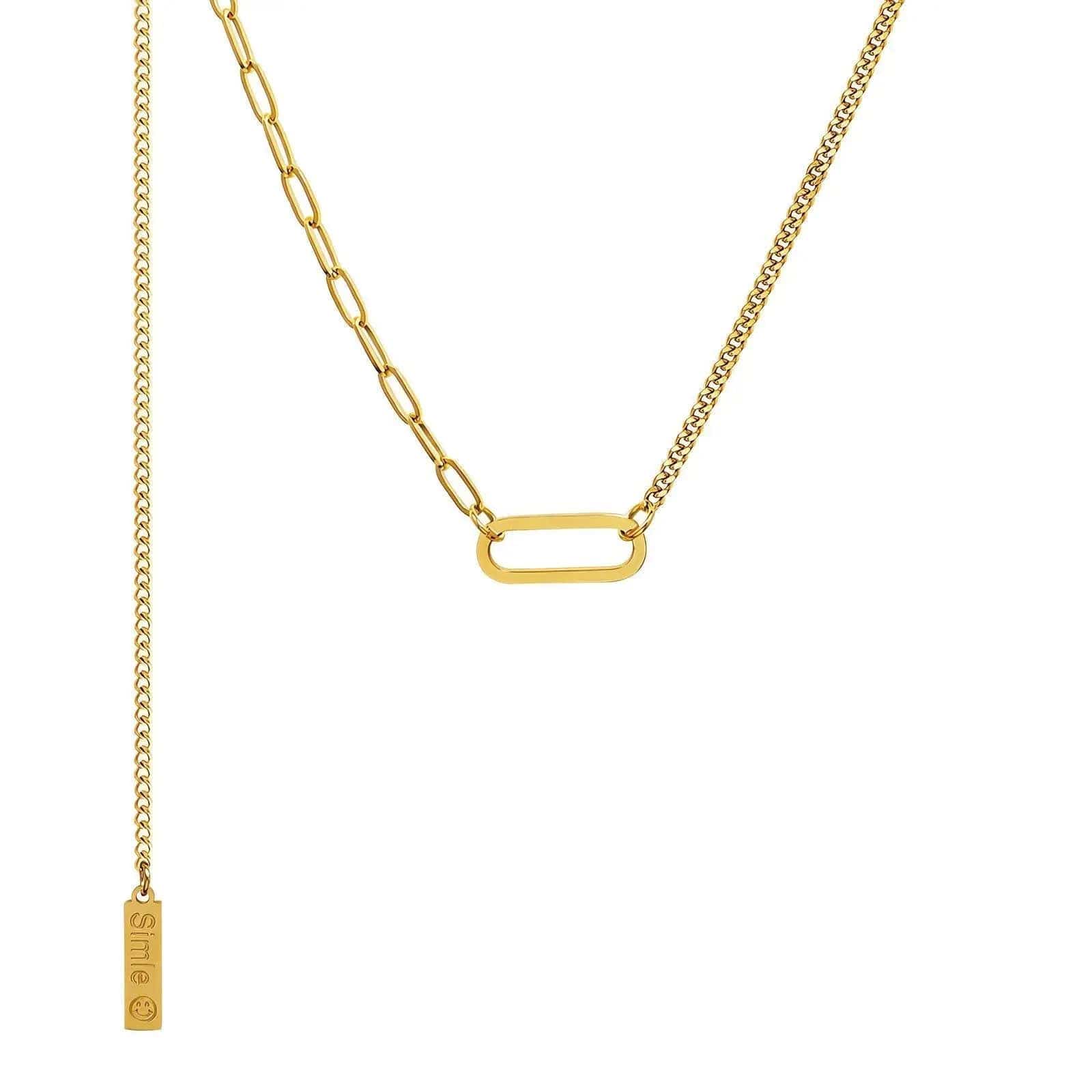 Double Loving Layered 18K Gold Plated Women's Necklace