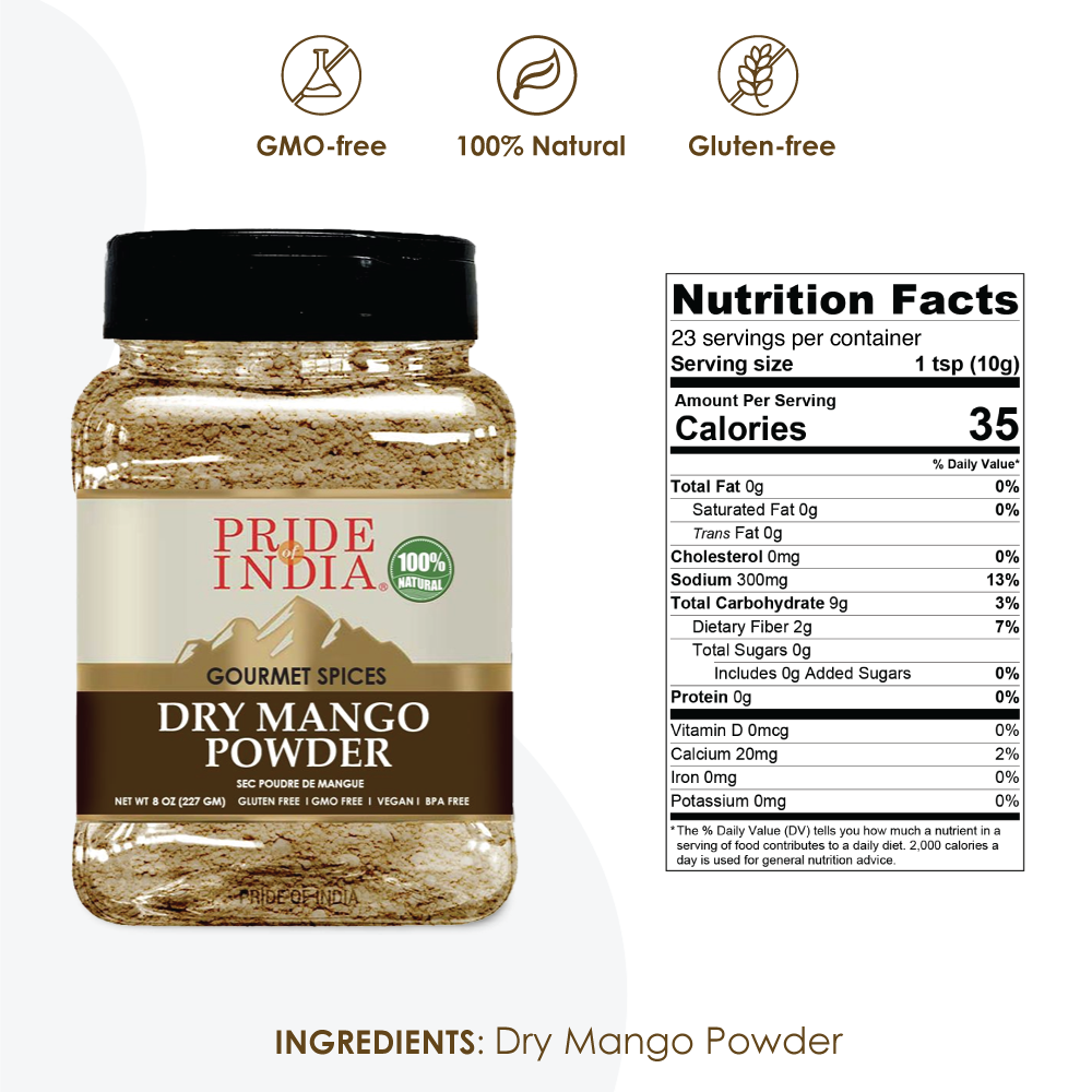 Pride of India Gourmet Dry Mango (Amchur) Ground