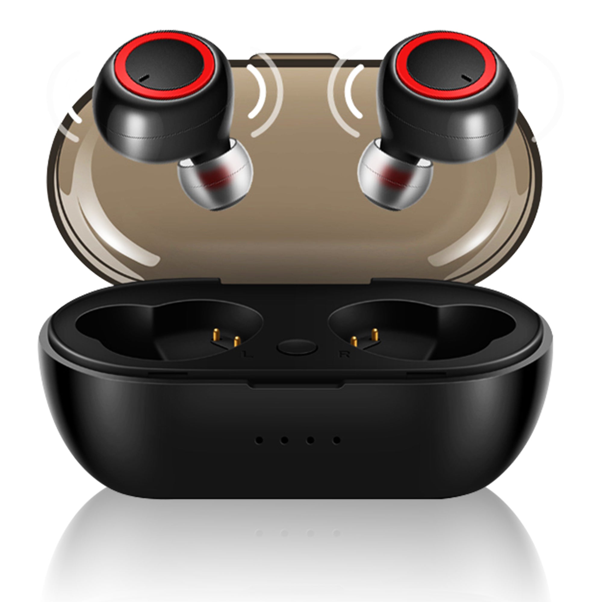 Wireless Earbuds Black 2 Pieces Noise Canceling Headphones EP01 2PCS