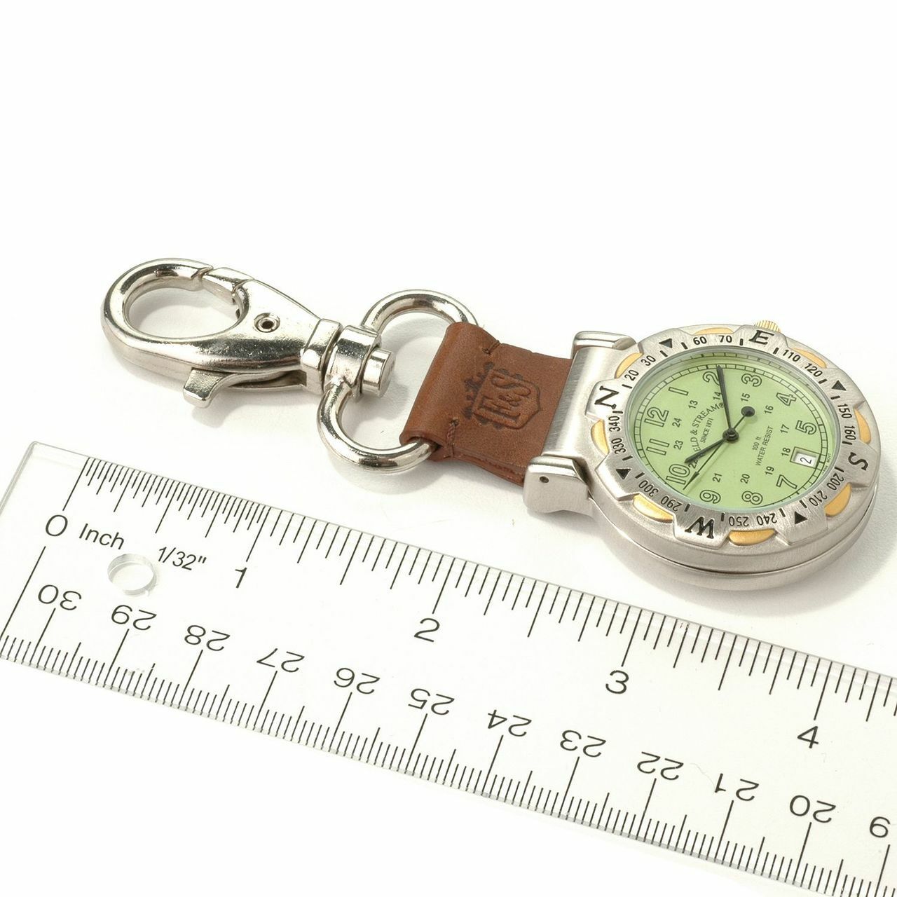 Field & Stream Camp Master Green Dial Multi-Function Pocket Watch