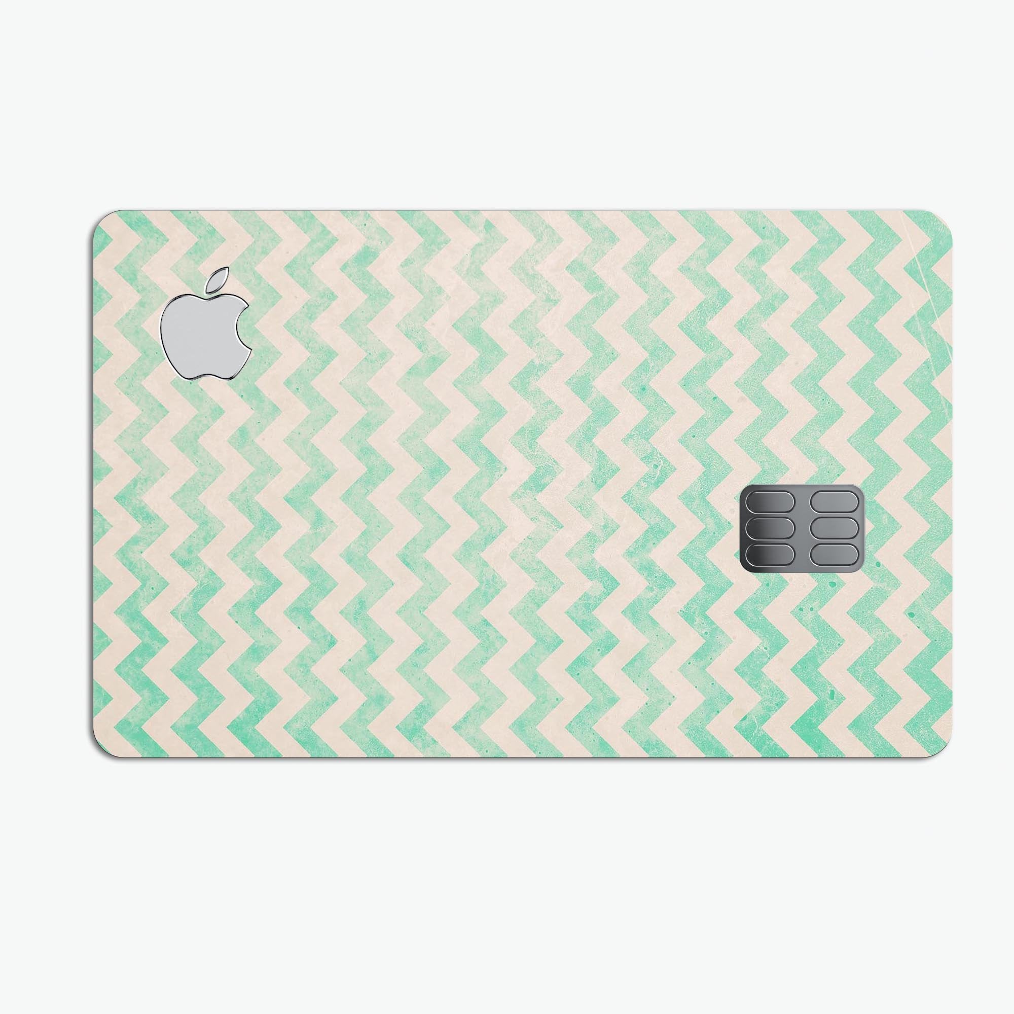 Faded Aqua Chevron Pattern - Premium Protective Decal Skin-Kit for the