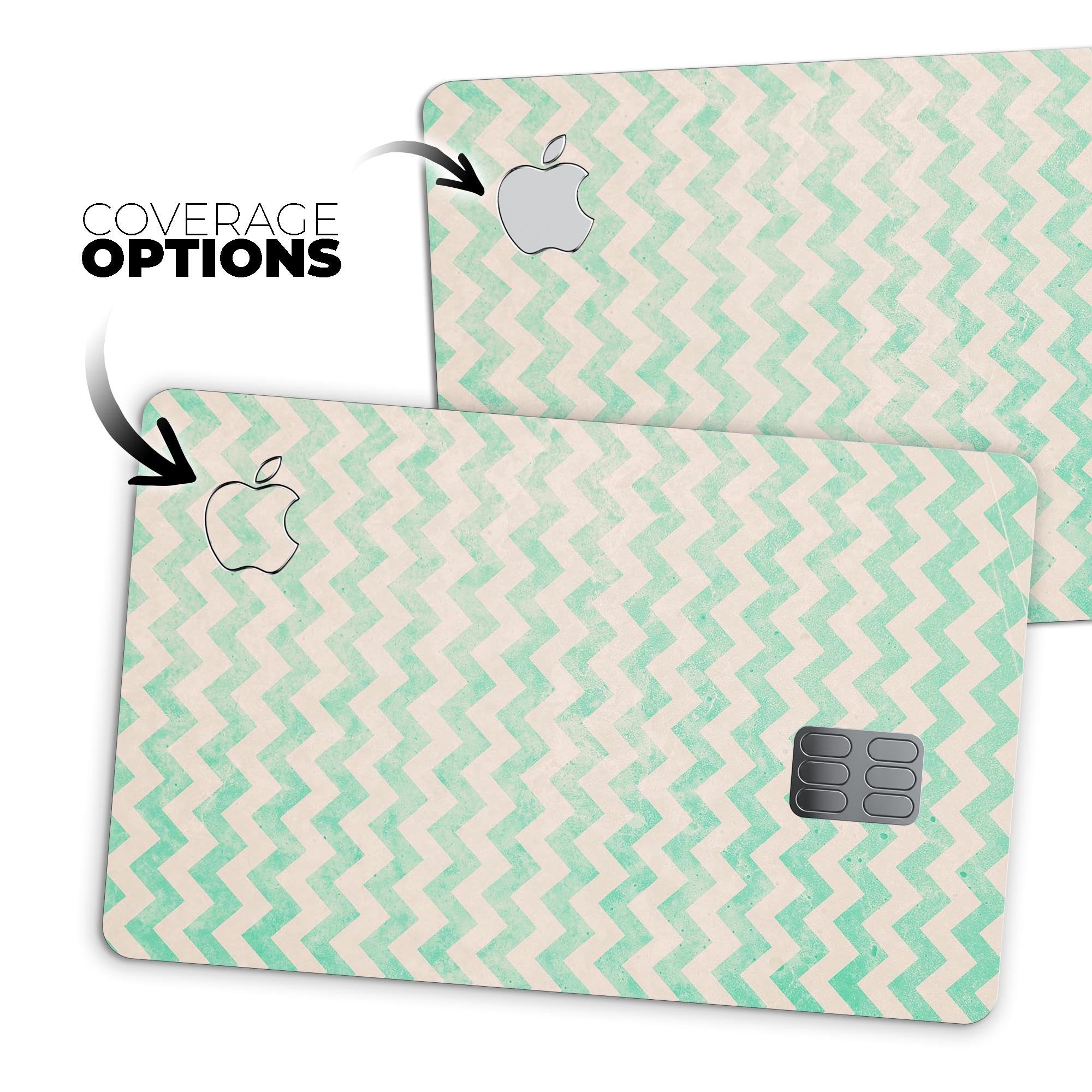 Faded Aqua Chevron Pattern - Premium Protective Decal Skin-Kit for the