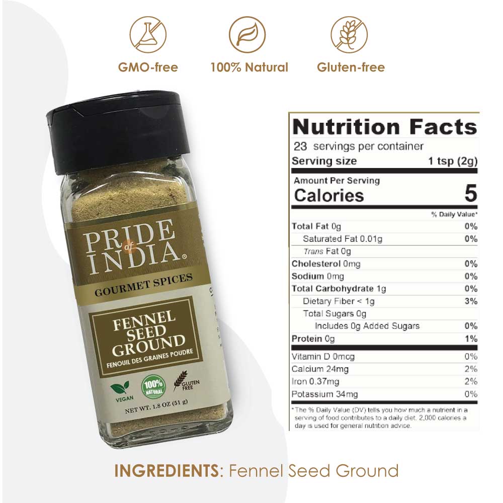 PRIDE INDIA Gourmet Fennel Seed Ground