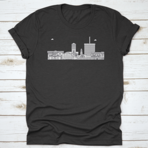 Bakersfield , United States, City Outline Travel Skyline Vector Shirt