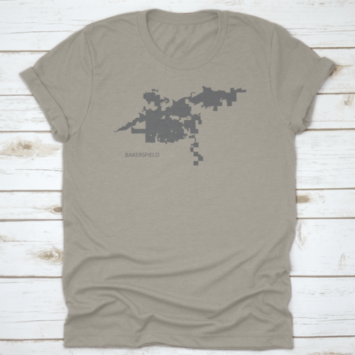 Bakersfield, California City Map In Grey Silhouette Outline Vector