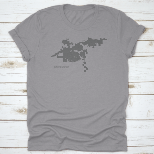 Bakersfield, California City Map In Grey Silhouette Outline Vector