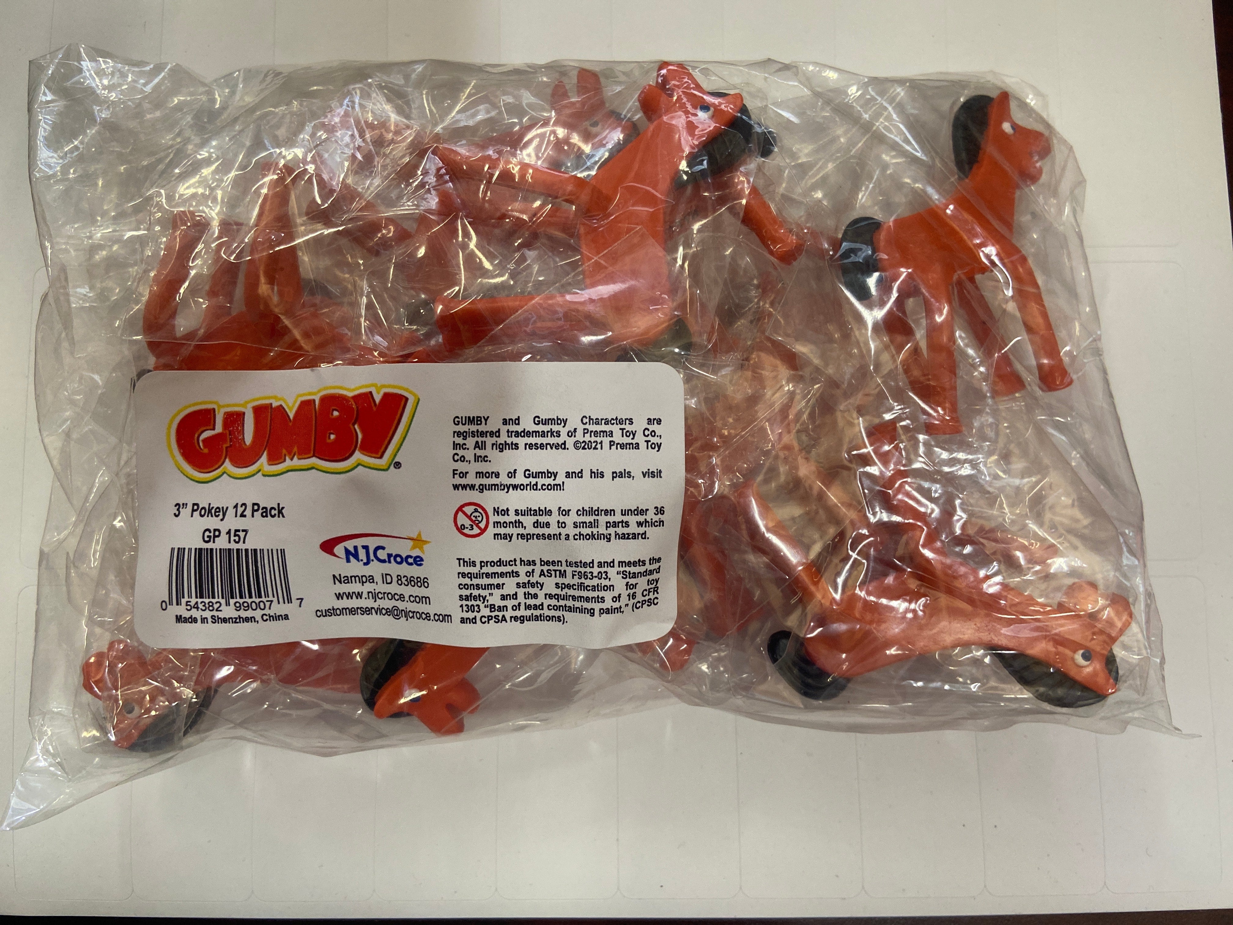 3" POKEY GUMBITTY 12PACK, (POLYBAGGED)