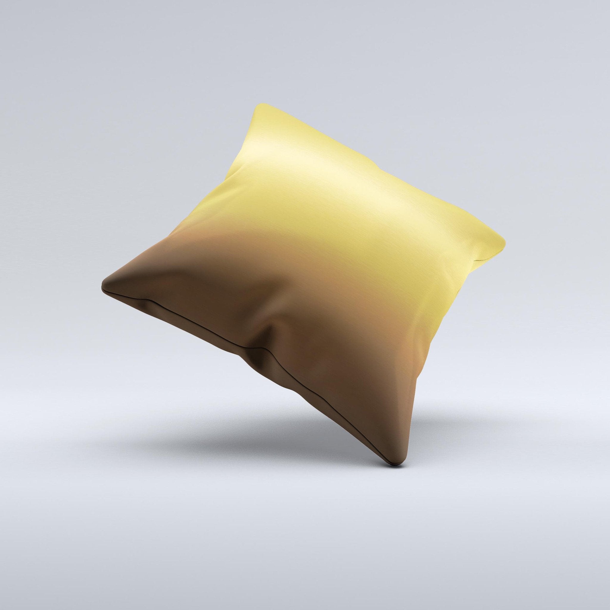 Gold Shimmer Surface ink-Fuzed Decorative Throw Pillow