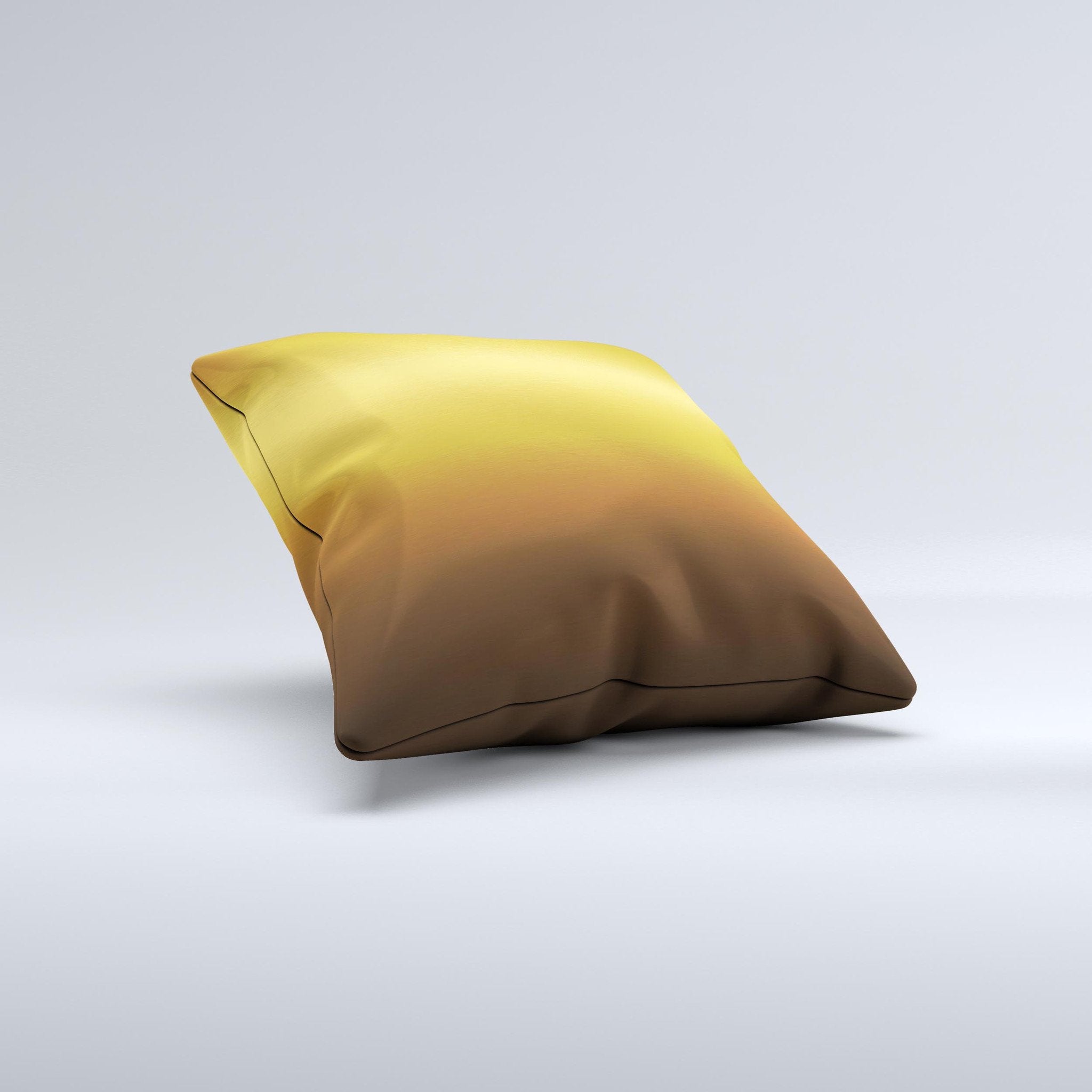 Gold Shimmer Surface ink-Fuzed Decorative Throw Pillow