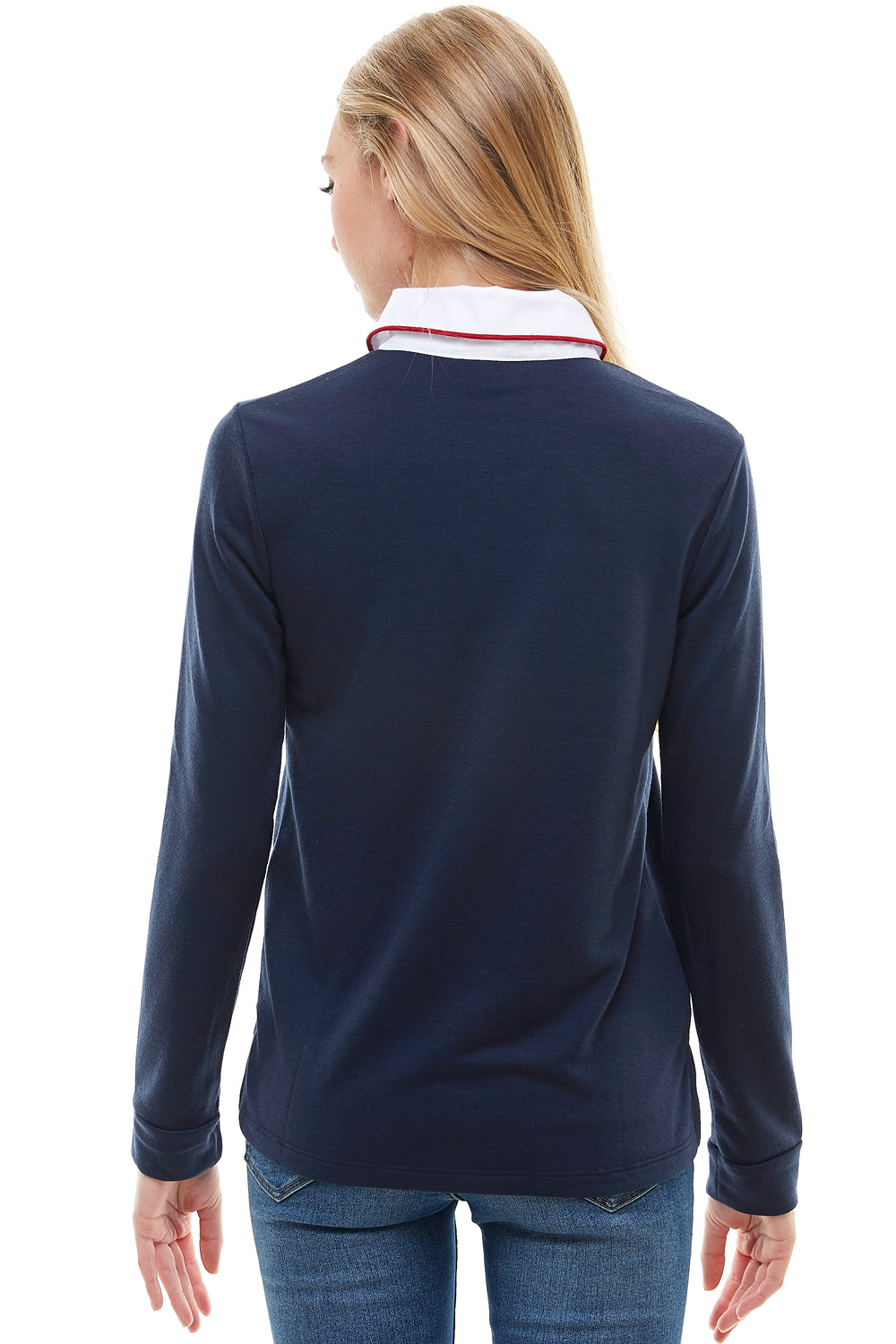 Long Sleeve Front Polo With Tipping Top