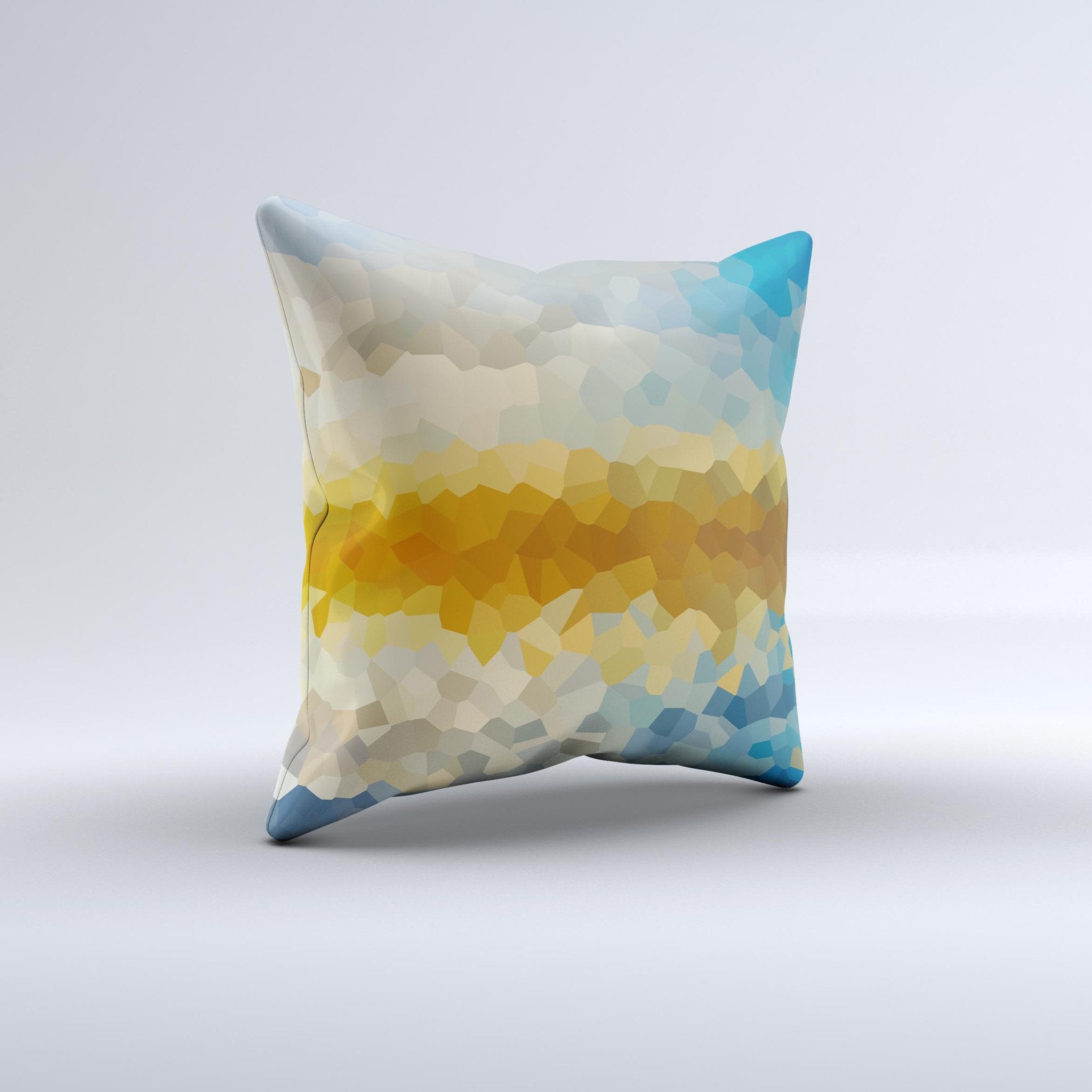 Hammered Sunset Ink-Fuzed Decorative Throw Pillow