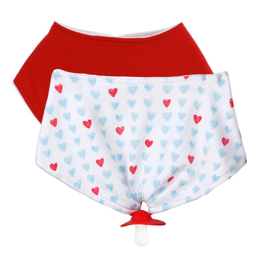 Follow Your Heart - Doodalou Bamboo Bandana Baby Bib Combo