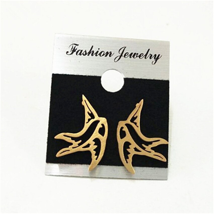 Hollow Origami Swallow Stud Earrings Best Friend