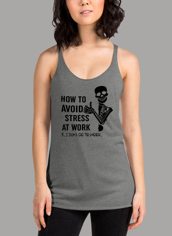 How To Avoid Stress Black Women's Tank Top