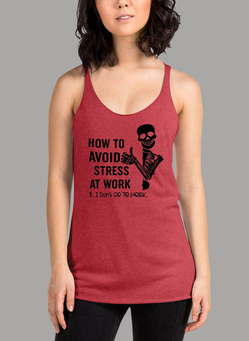 How To Avoid Stress Black Women's Tank Top