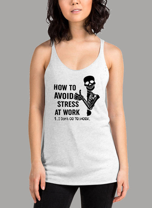 How To Avoid Stress Black Women's Tank Top