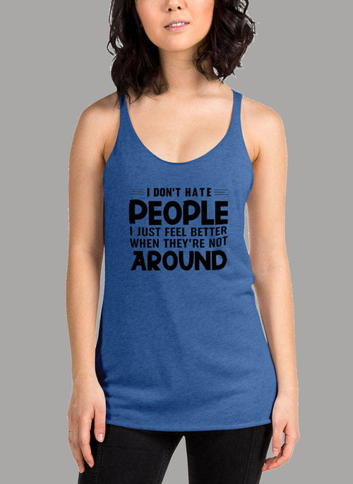 I Dont Hate People Black Women's Tank Top