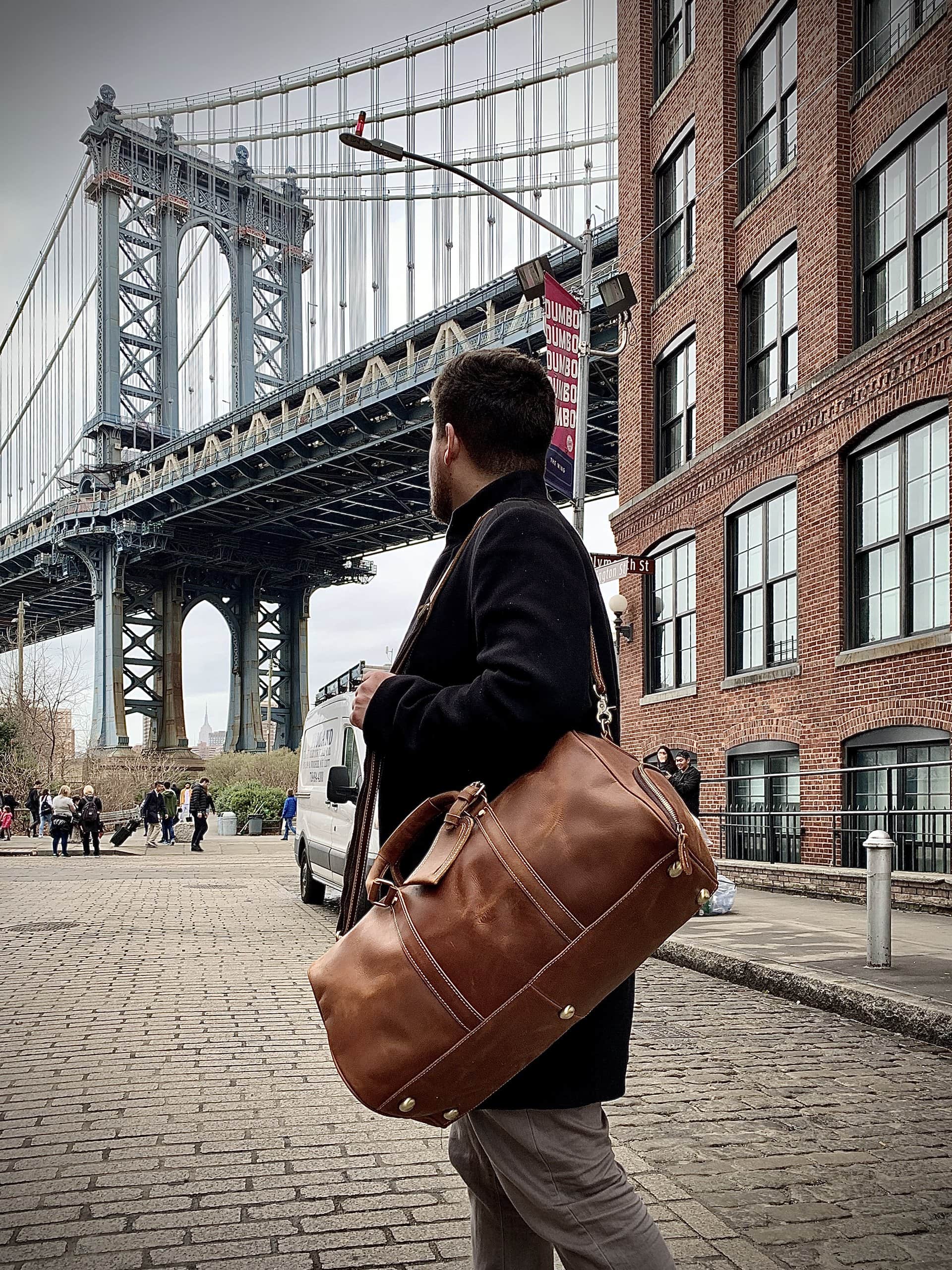 The Dagny Weekender | Large Leather Duffle Bag