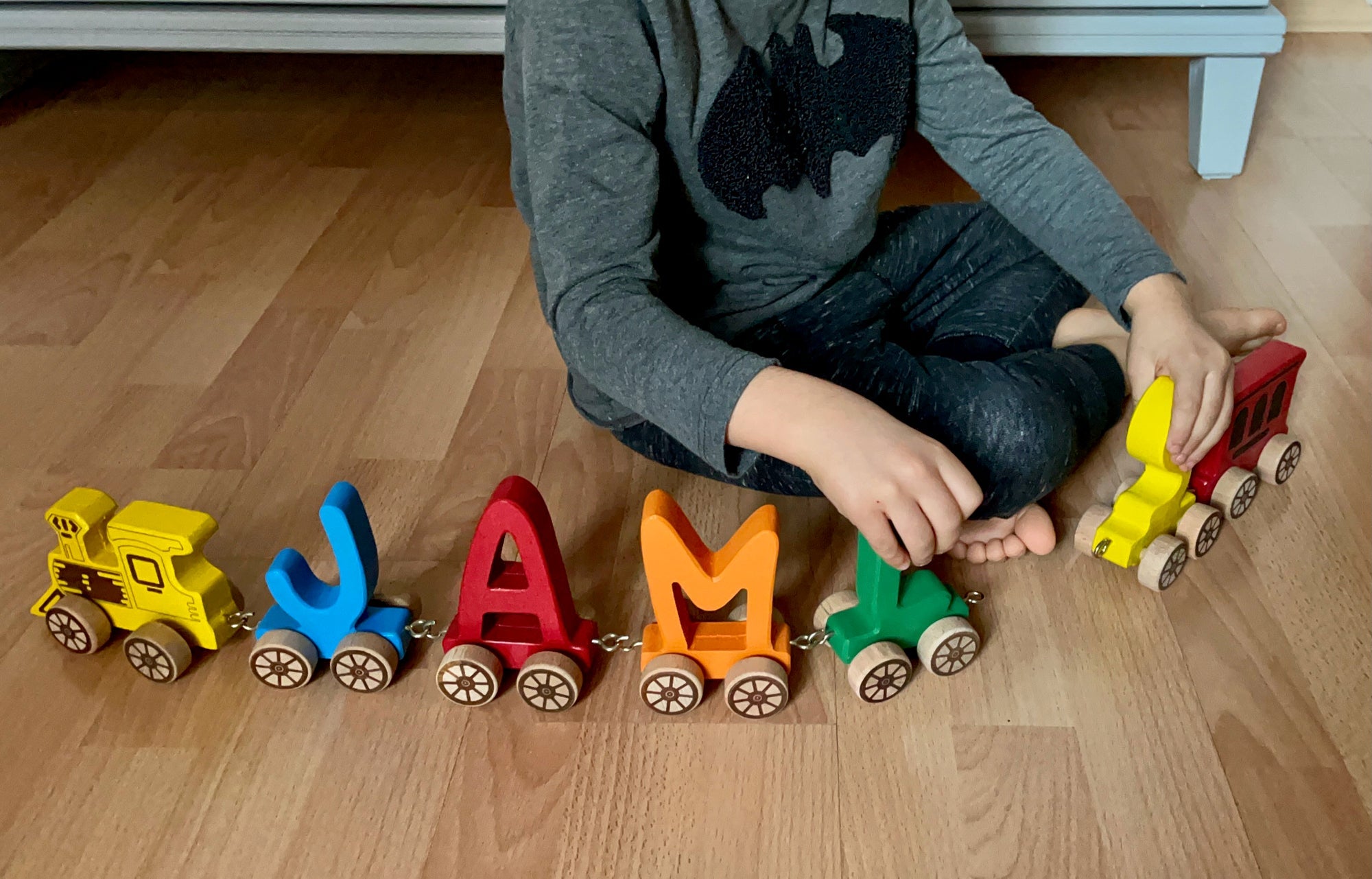 Wooden Letter Train Puzzle for Kids