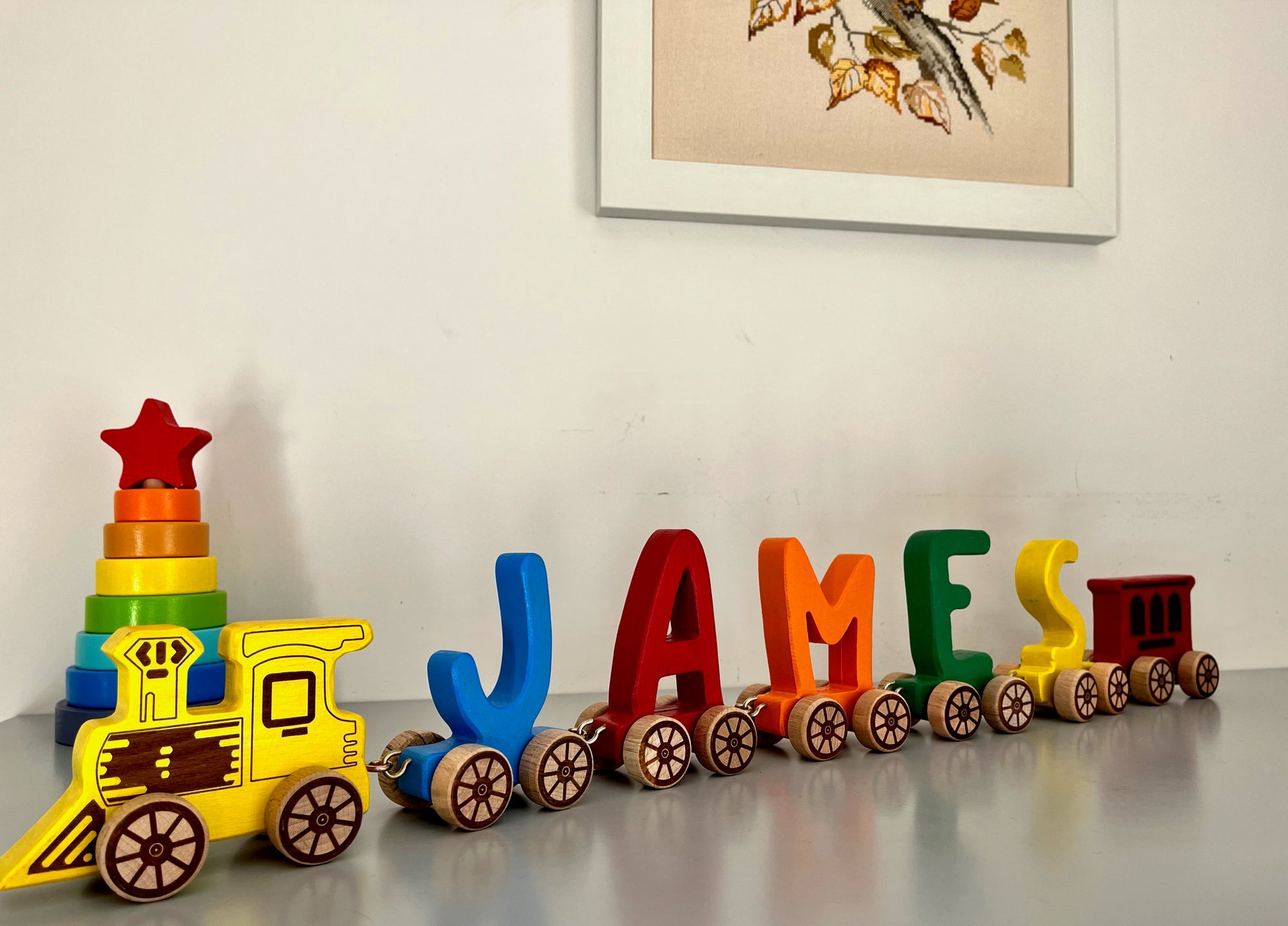 Wooden Letter Train Puzzle for Kids