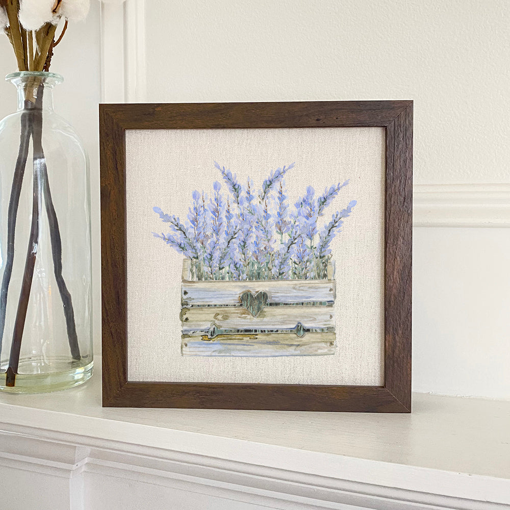 Lavender Basket - Framed Sign