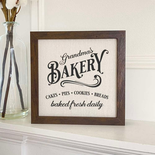 Grandma's / Mom's / Auntie's Bakery - Framed Sign