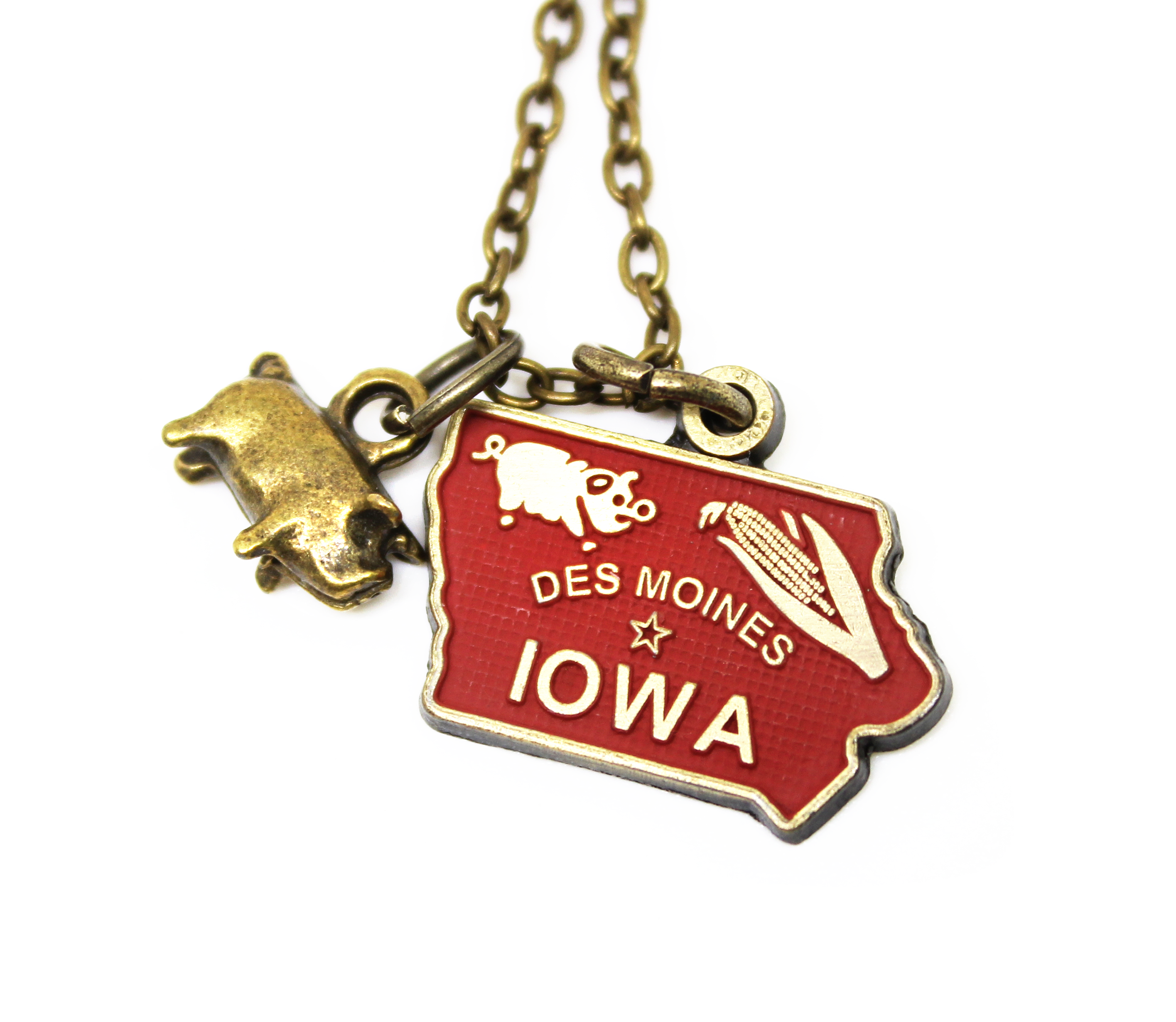 Iowa State 2 Charm Bracelet or Necklace