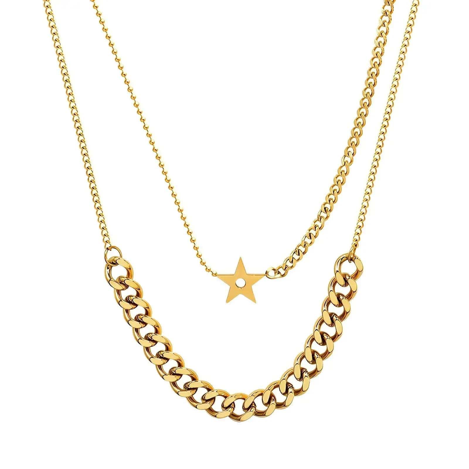 Layered Gold Plated You Shine Necklace