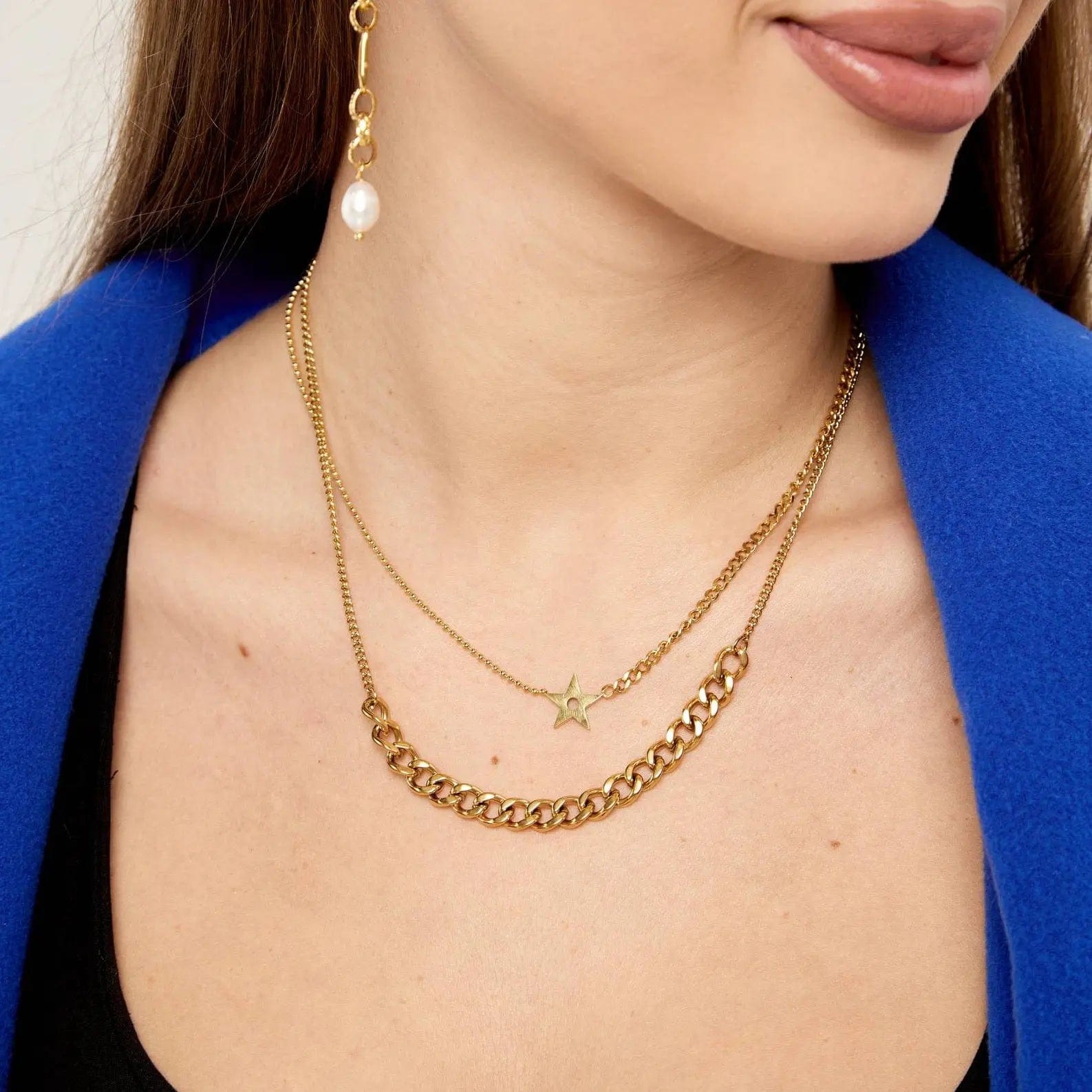 Layered Gold Plated You Shine Necklace