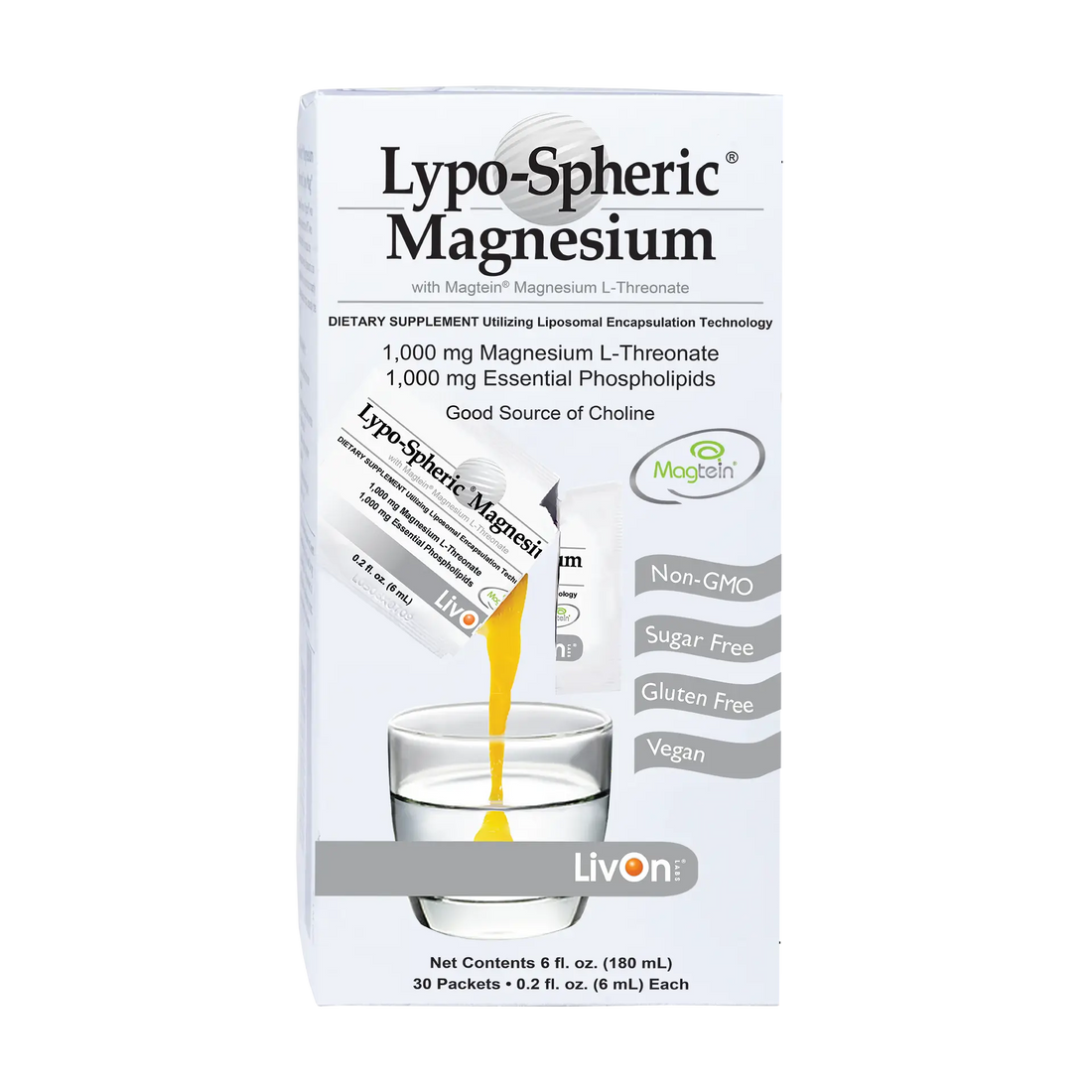 Lypo-Spheric® Magnesium LivOn Laboratories™ 30 packets