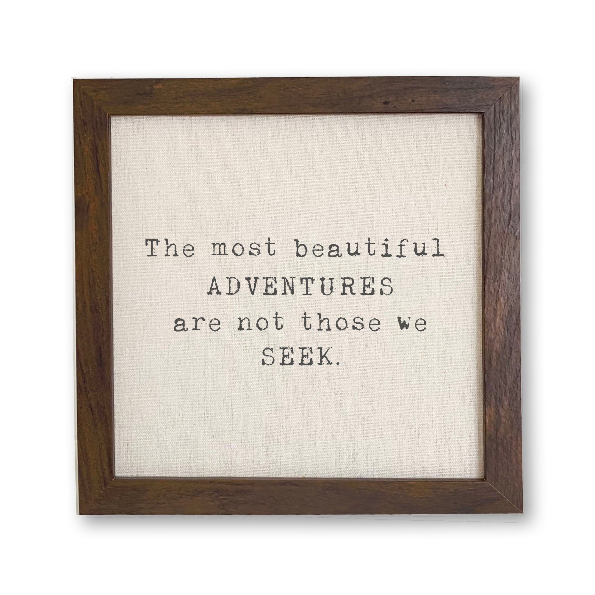 Beautiful Adventures (Quote) - Framed Sign