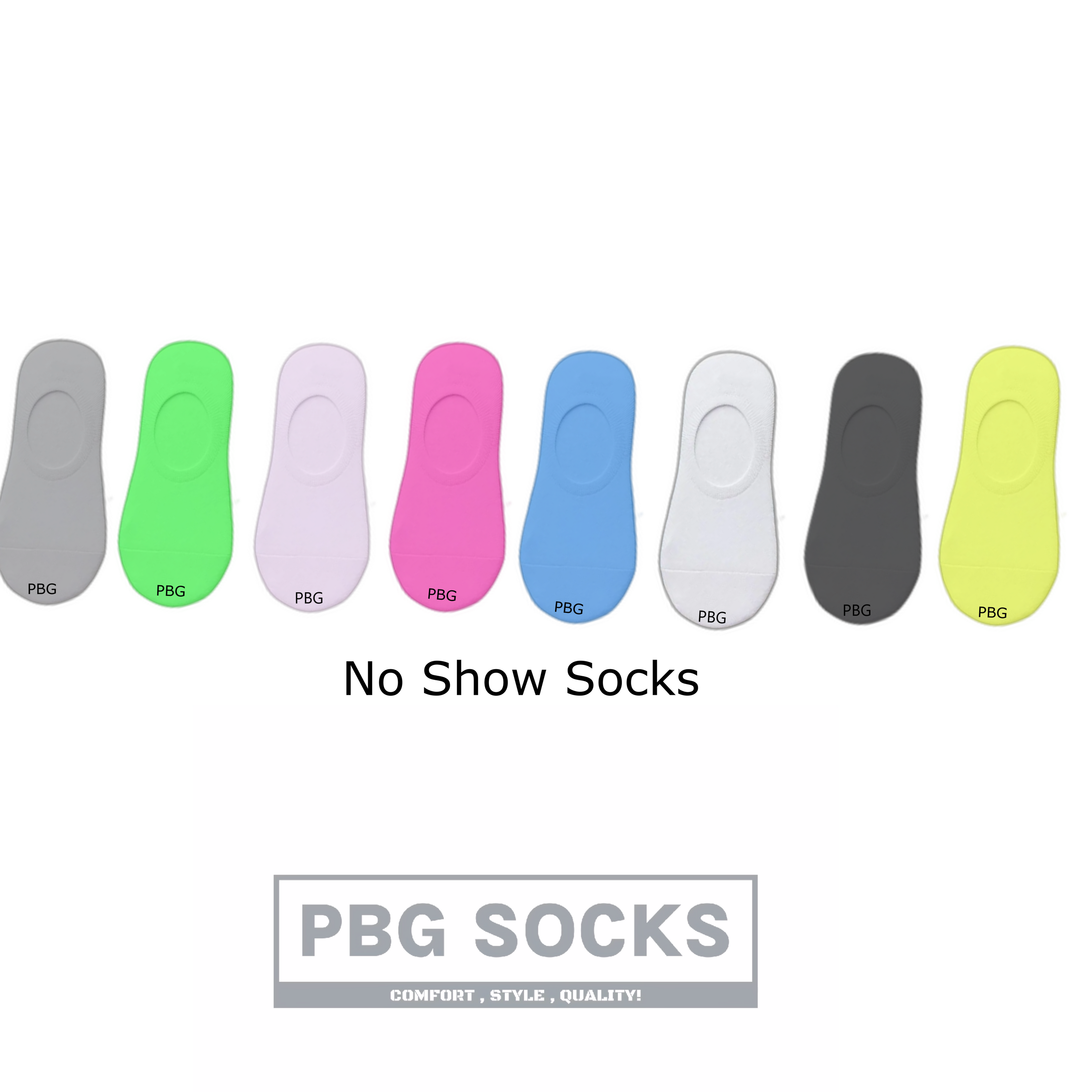 PBG Women's Socks No-Shows Sizes 9-11