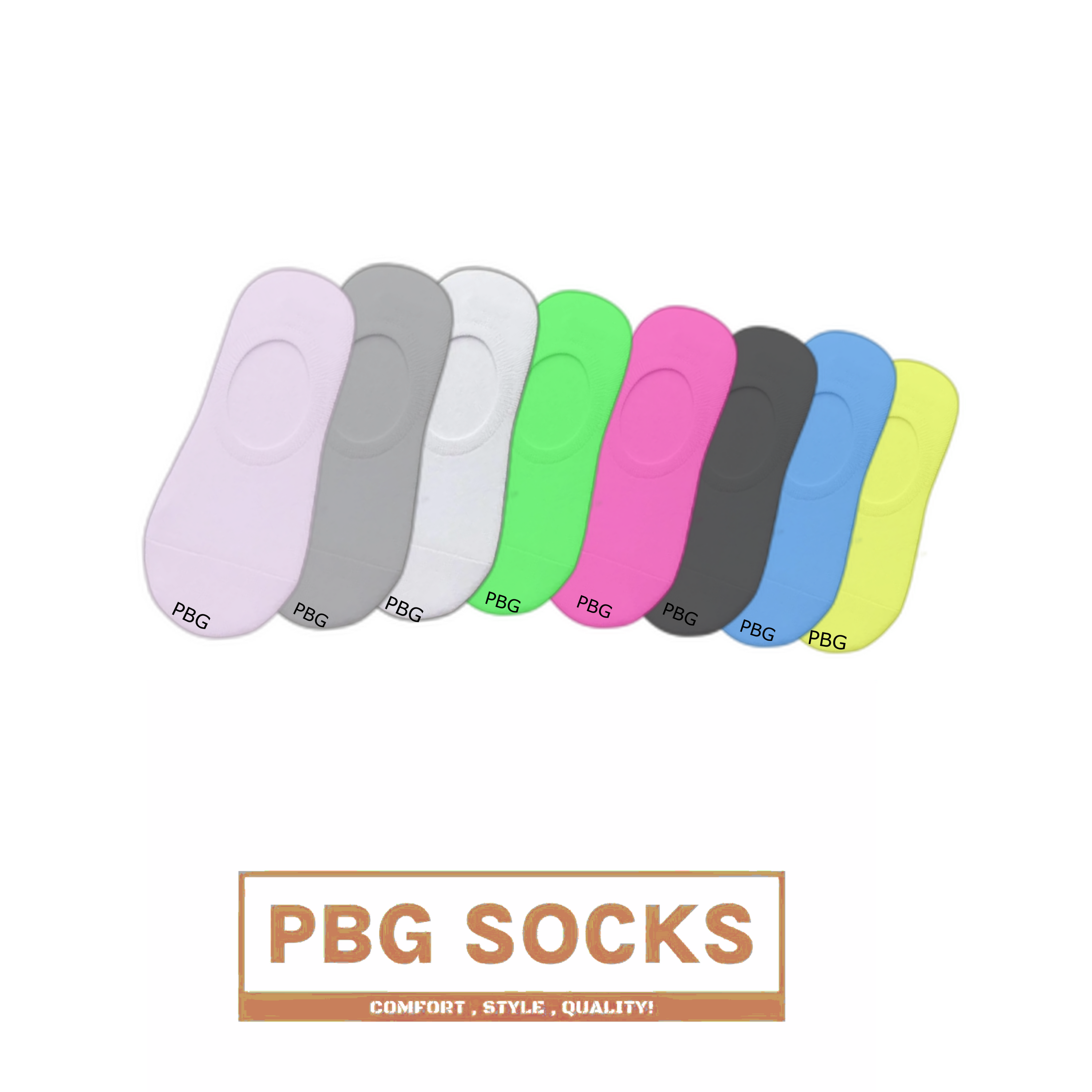 PBG Women's Socks No-Shows Sizes 9-11