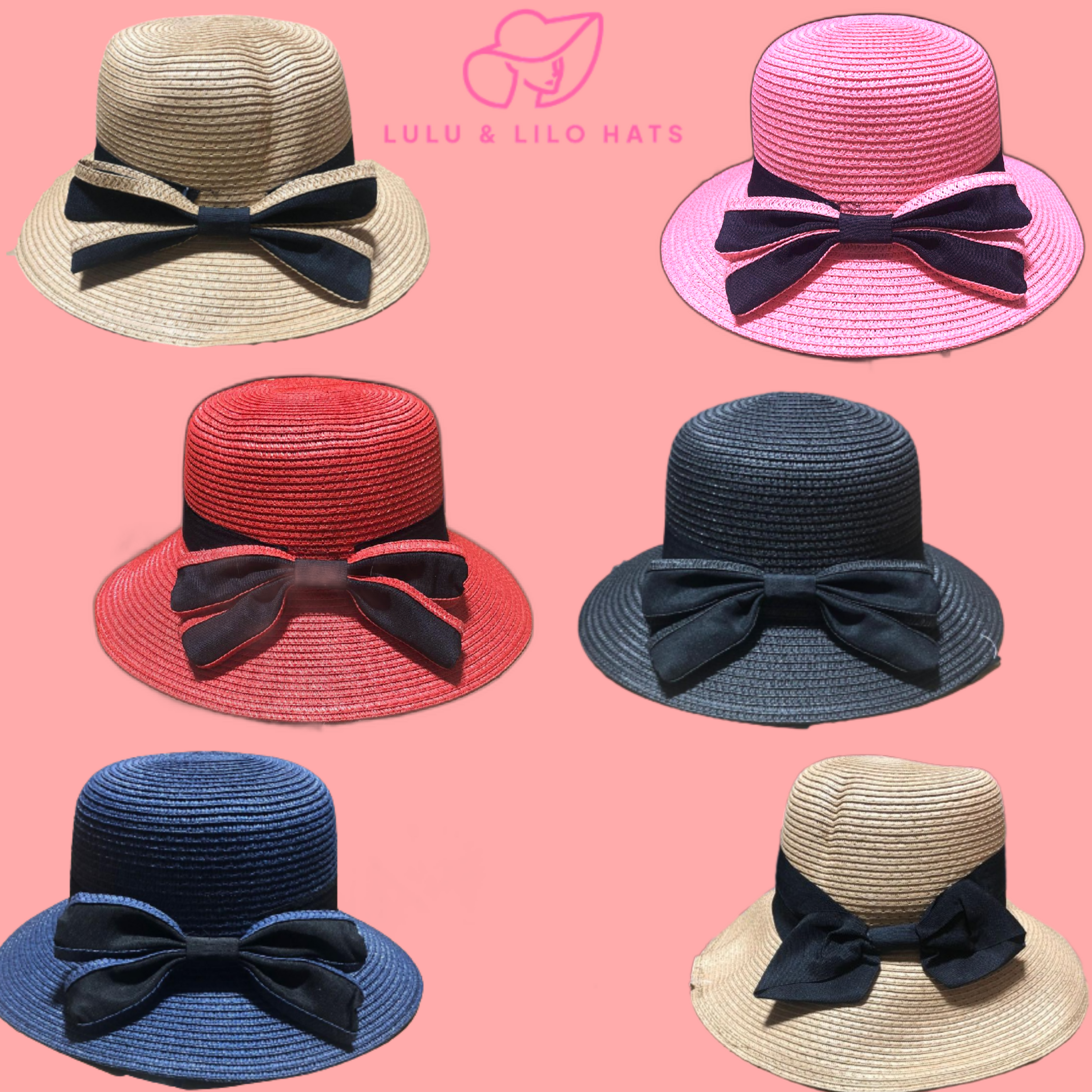 Lulu & Lilo Women's Sun hat with Bowtie Ribbon Collection