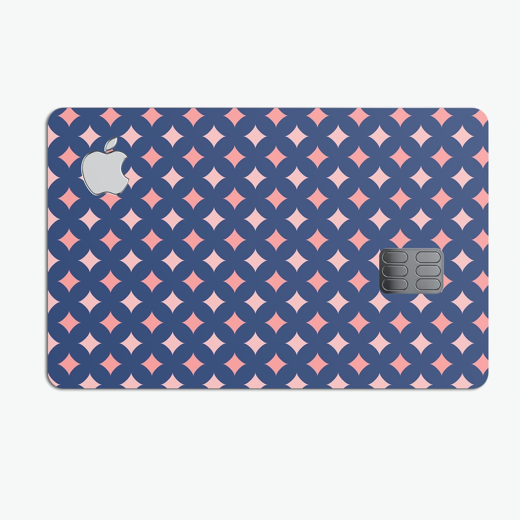 Pink Diamonds All Over Navy Pattern - Premium Protective Decal