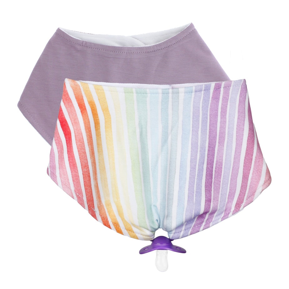 Rainbow - Doodalou Bamboo Bandana Baby Bib Combo